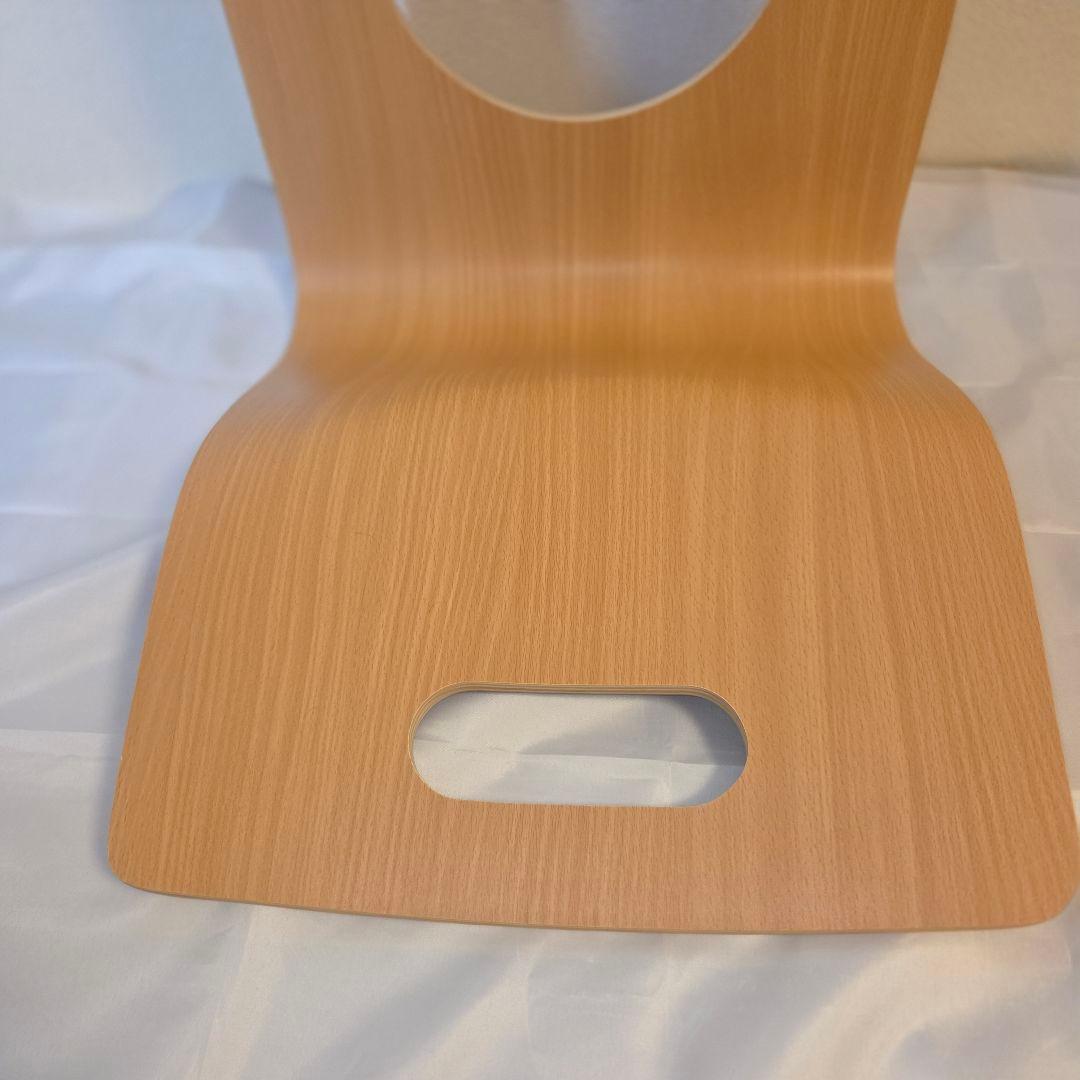 【美品】木製 座椅子 ４台まとめ売りセット 背もたれ付 和モダン ブラウン 茶色