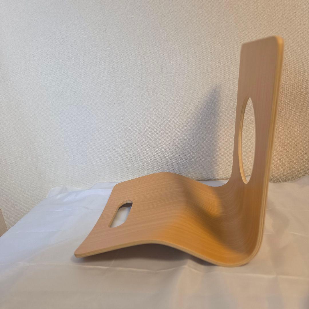 【美品】木製 座椅子 ４台まとめ売りセット 背もたれ付 和モダン ブラウン 茶色