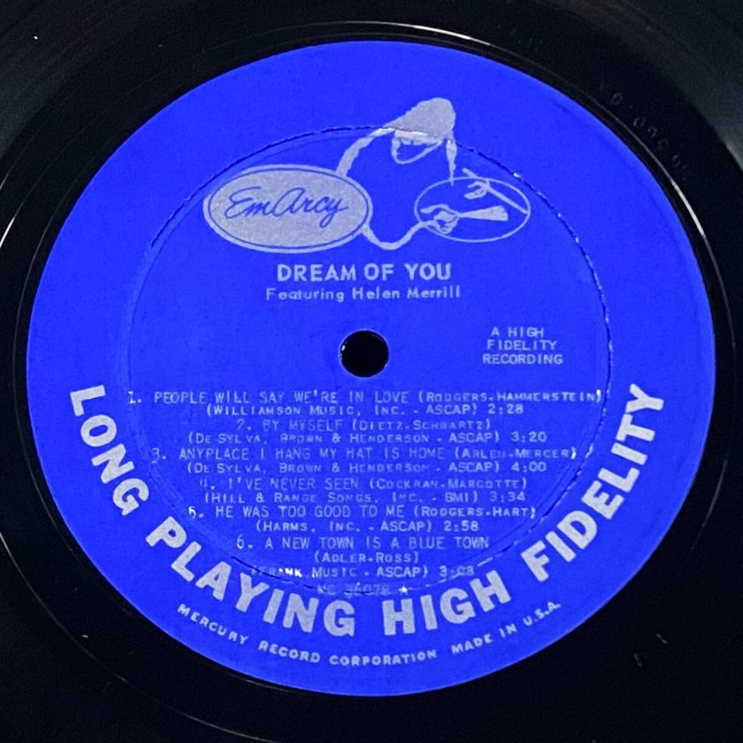 ★不朽の名作【USオリジナル／MONO／深溝／小ドラマーラベル】ヘレン・メリル