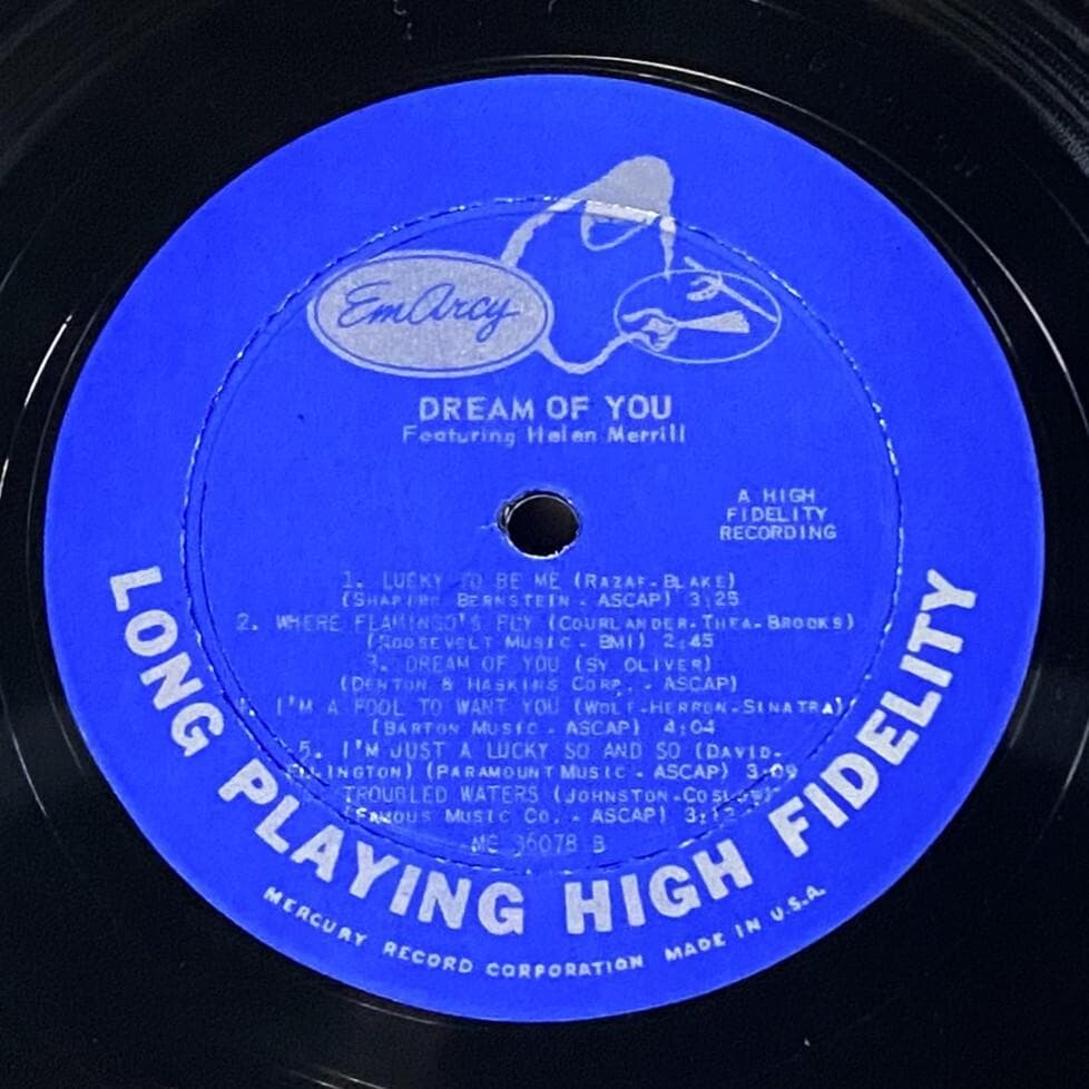 ★不朽の名作【USオリジナル／MONO／深溝／小ドラマーラベル】ヘレン・メリル