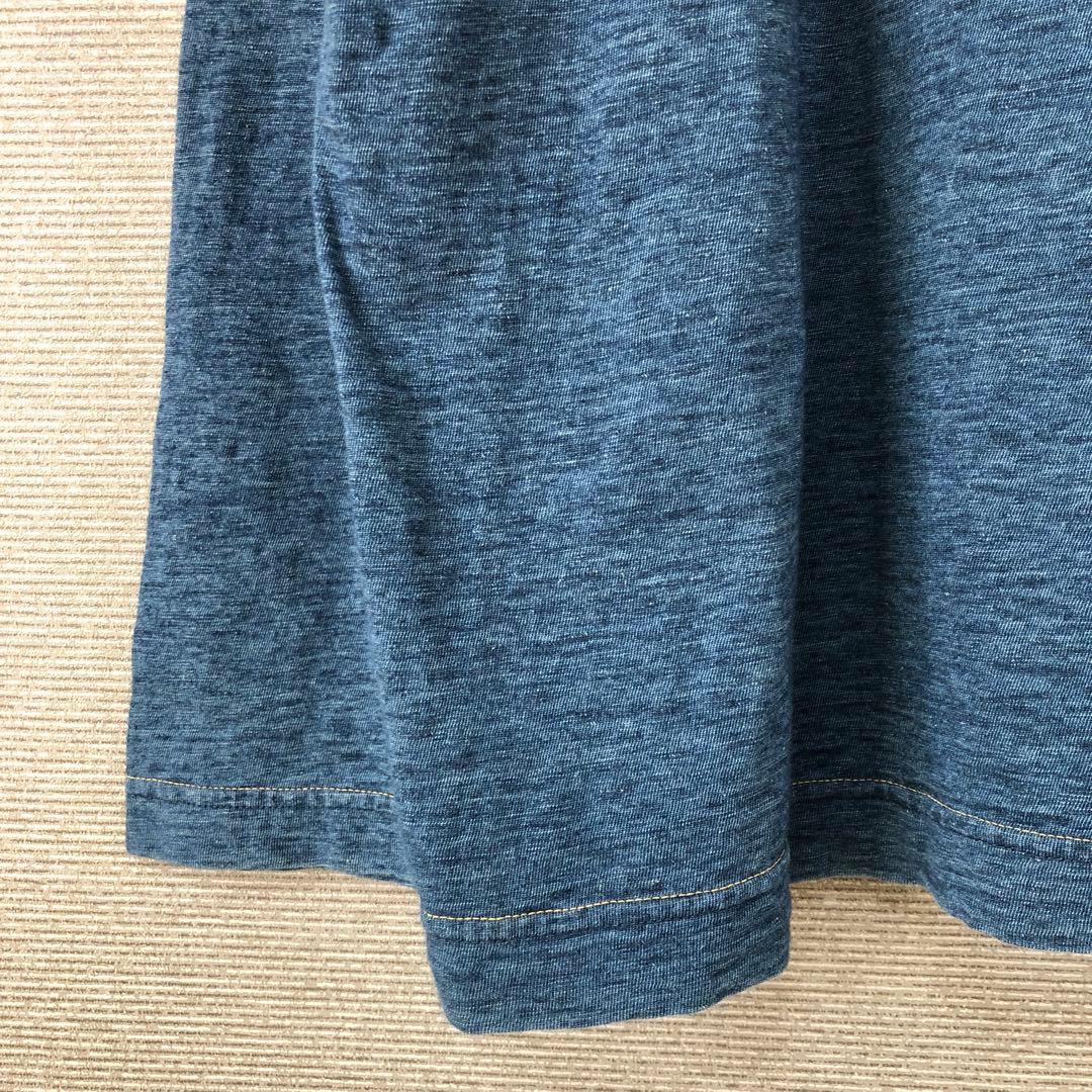 45R 天竺の908馬モック(インディゴ 重) ネイビー