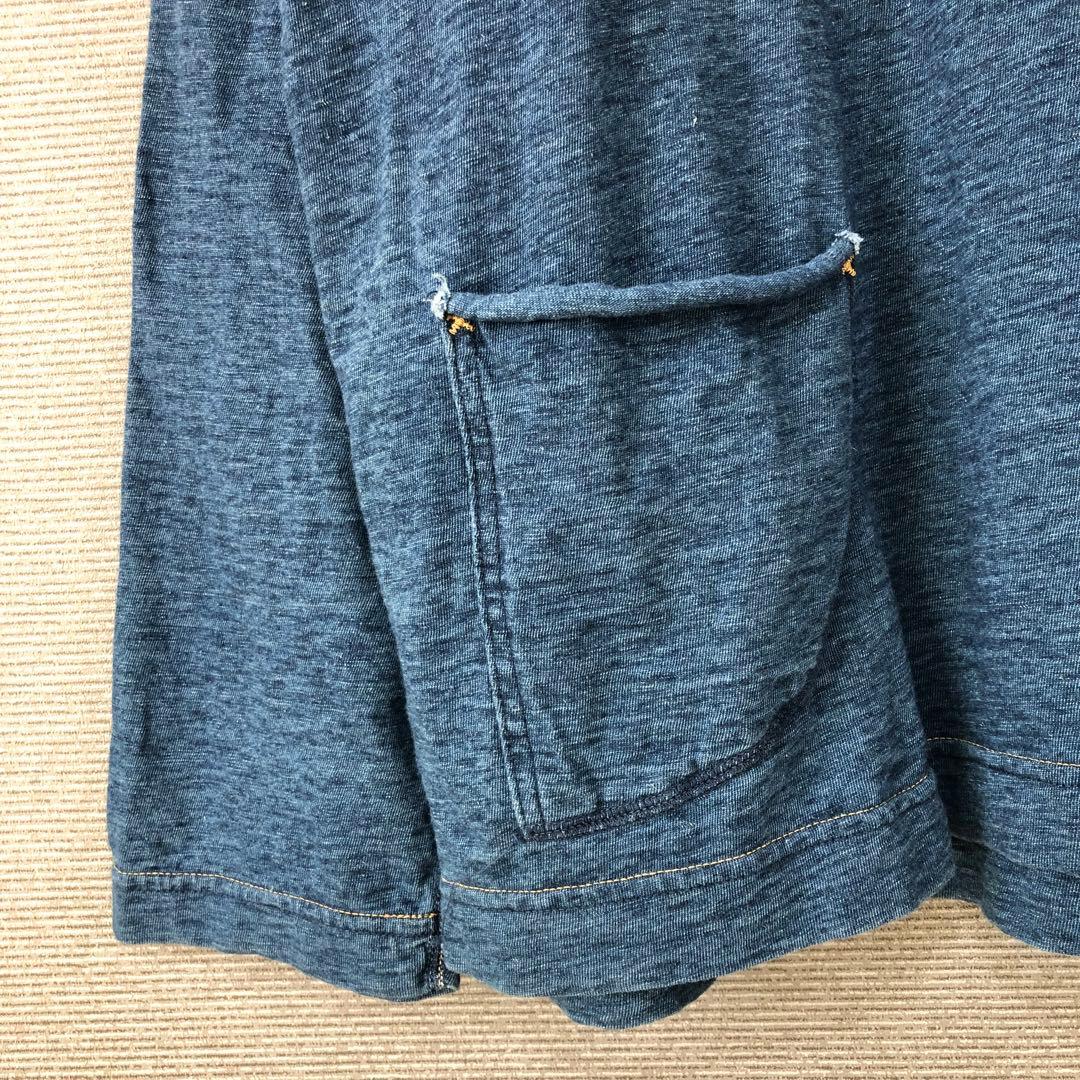 45R 天竺の908馬モック(インディゴ 重) ネイビー