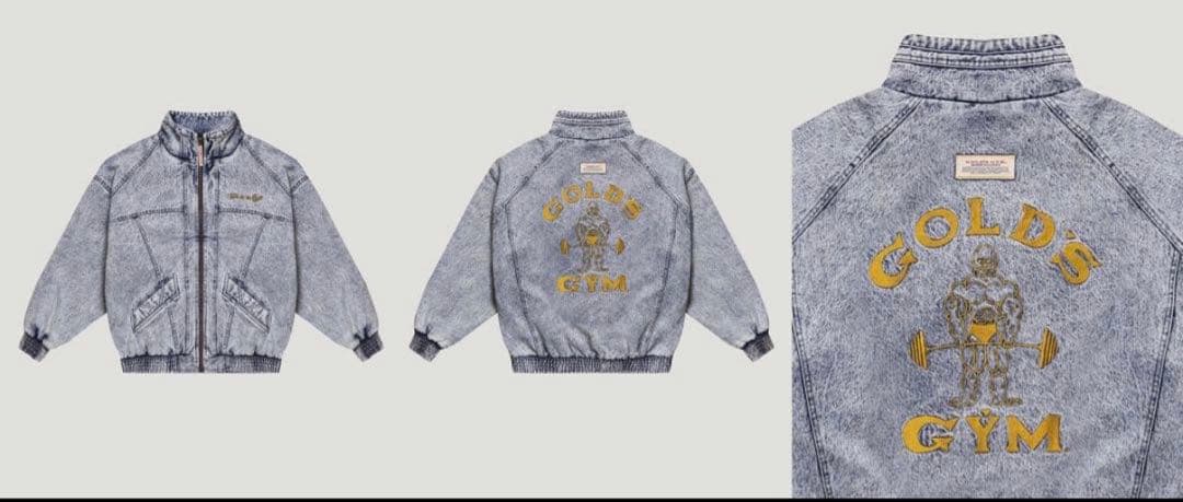 新品ゴールドジム ヴィンテージ加工 デニムジャケット Mサイズ