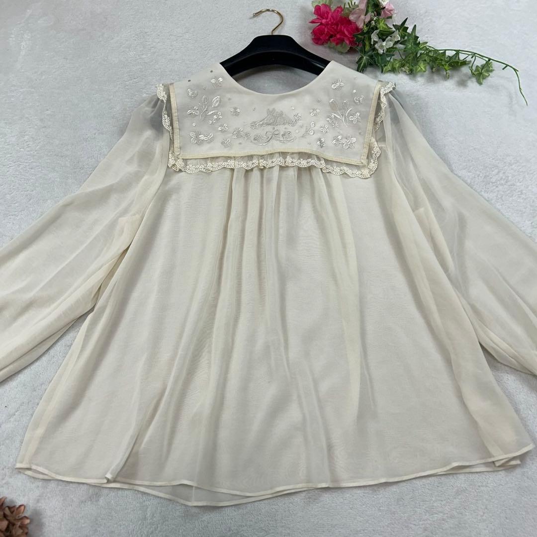 K688 新品未使用 2XL フランシュリッペ シアー ブラウス レディース