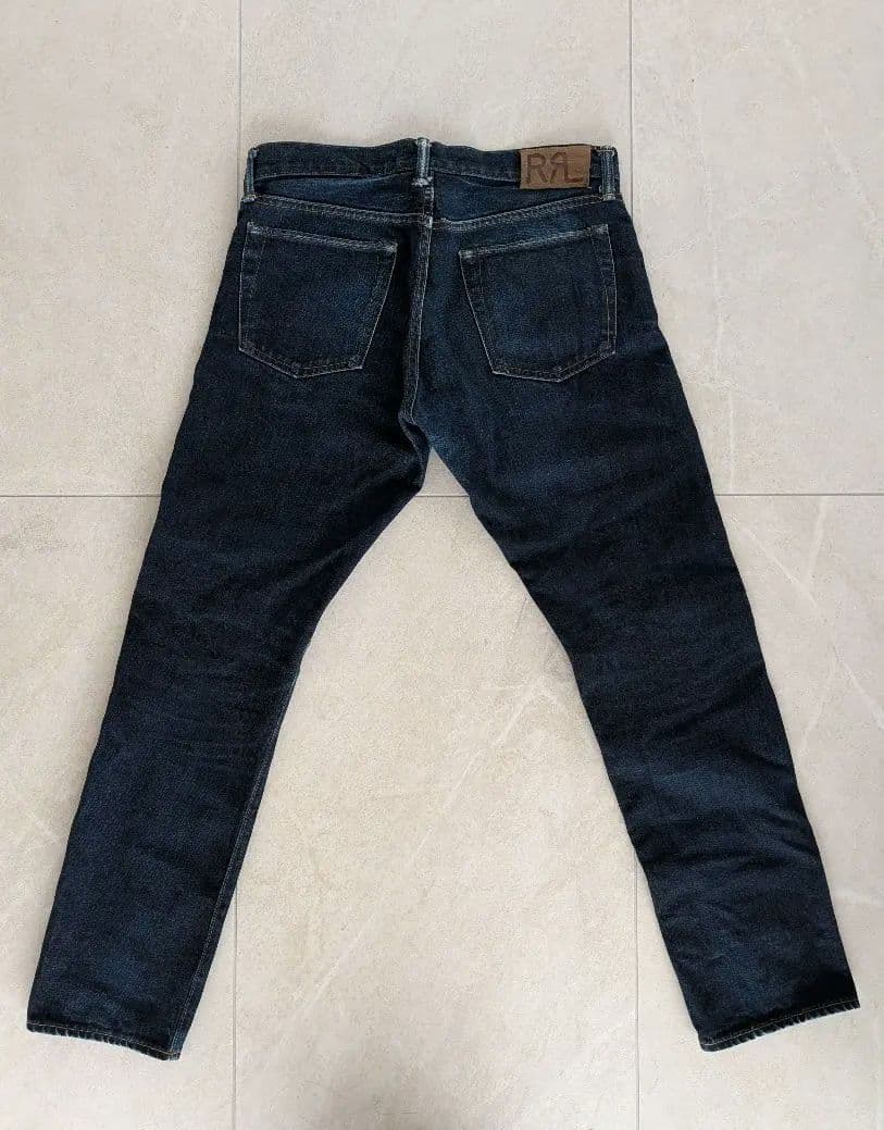 RRL スリム フィットジーンズ 真紺 サイドステッチ 赤耳　W32×L30