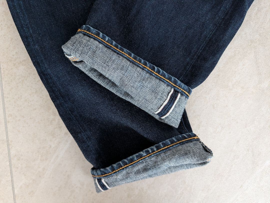 RRL スリム フィットジーンズ 真紺 サイドステッチ 赤耳　W32×L30