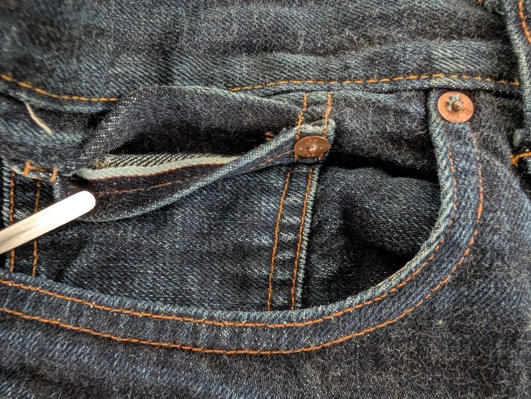 RRL スリム フィットジーンズ 真紺 サイドステッチ 赤耳　W32×L30