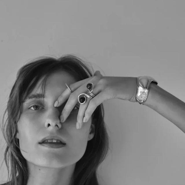 JAMIRAY ジャミレイ Wavy Silver Bangle カフバングル