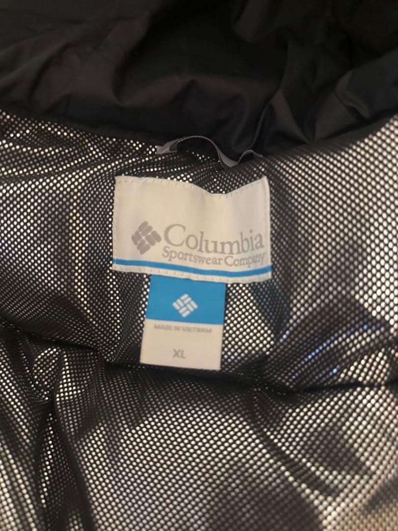 【超極暖！】Columbiaフード付きダウンジャケット　ブラウン　ブラック
