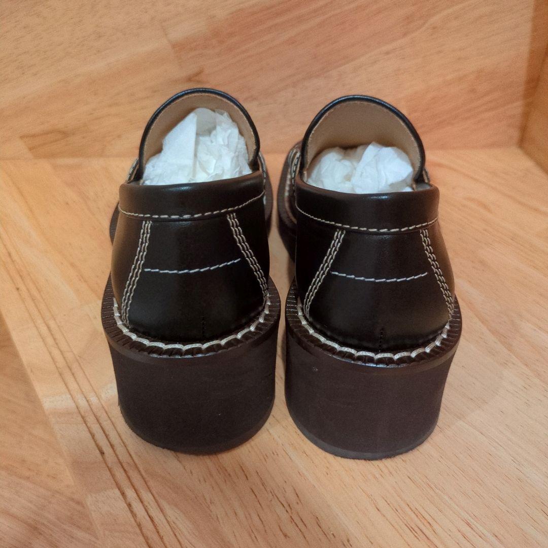 MM6 マルジェラ スクエアトゥ ローファー ブラック 37サイズ