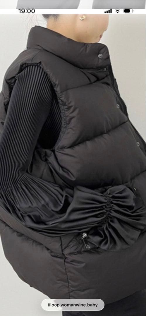 【STAMMBAUM/シュタンバウム】 ダウンベスト　ブラック