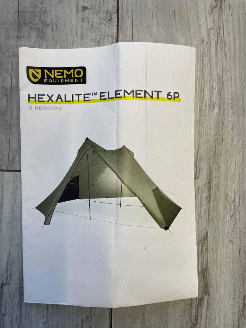 NEMO ニーモ　ヘキサライト エレメント 6p TCテント【美品】