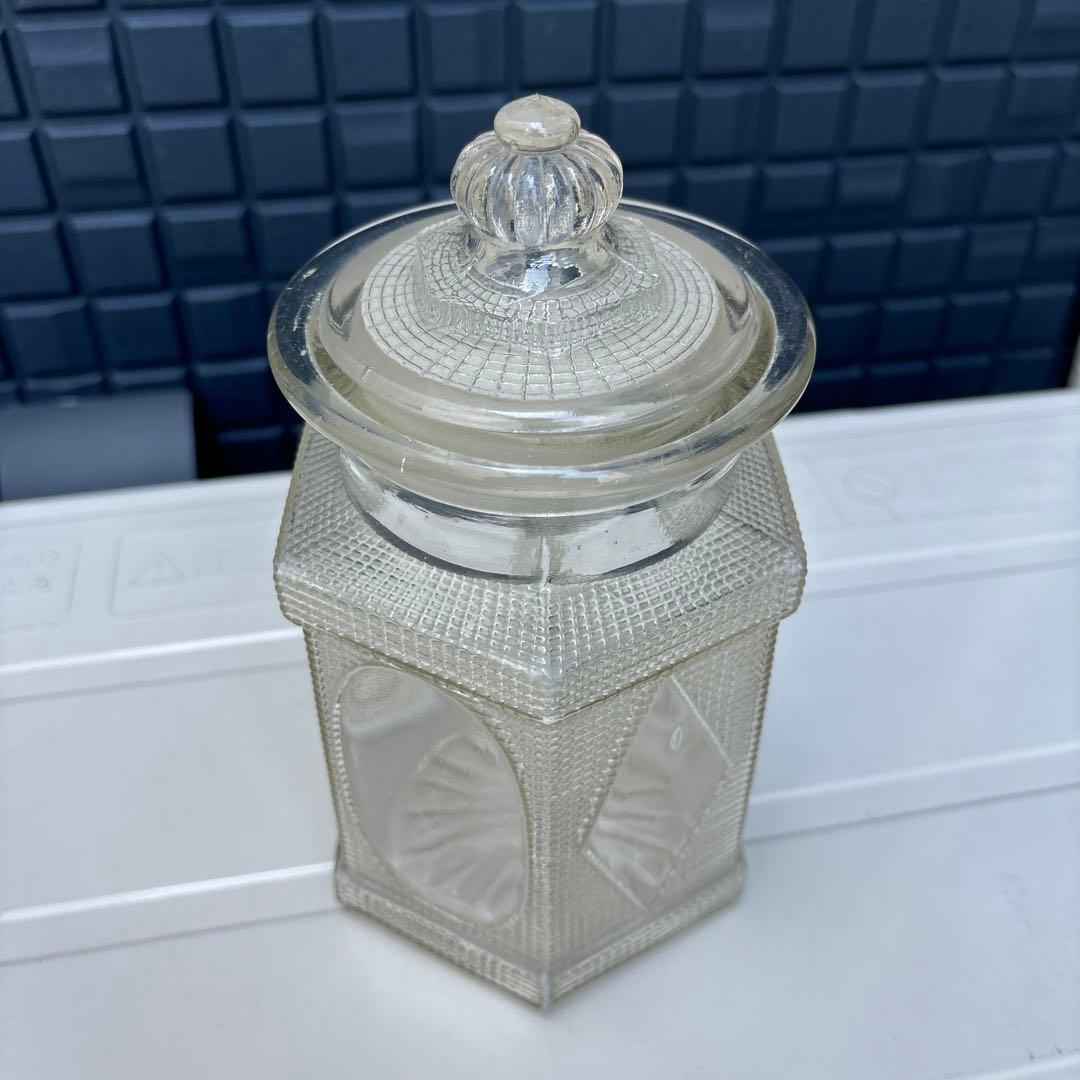飴屋瓶 ガラス瓶 保存容器 ガラス 昭和レトロ 大正ロマン 六角形 珍しい