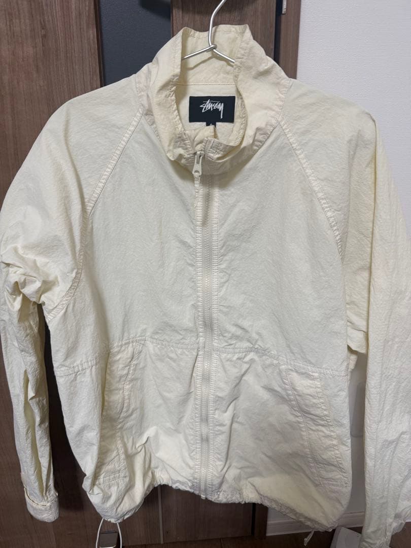 Stussy ホワイト ナイロンジャケット S サイズ