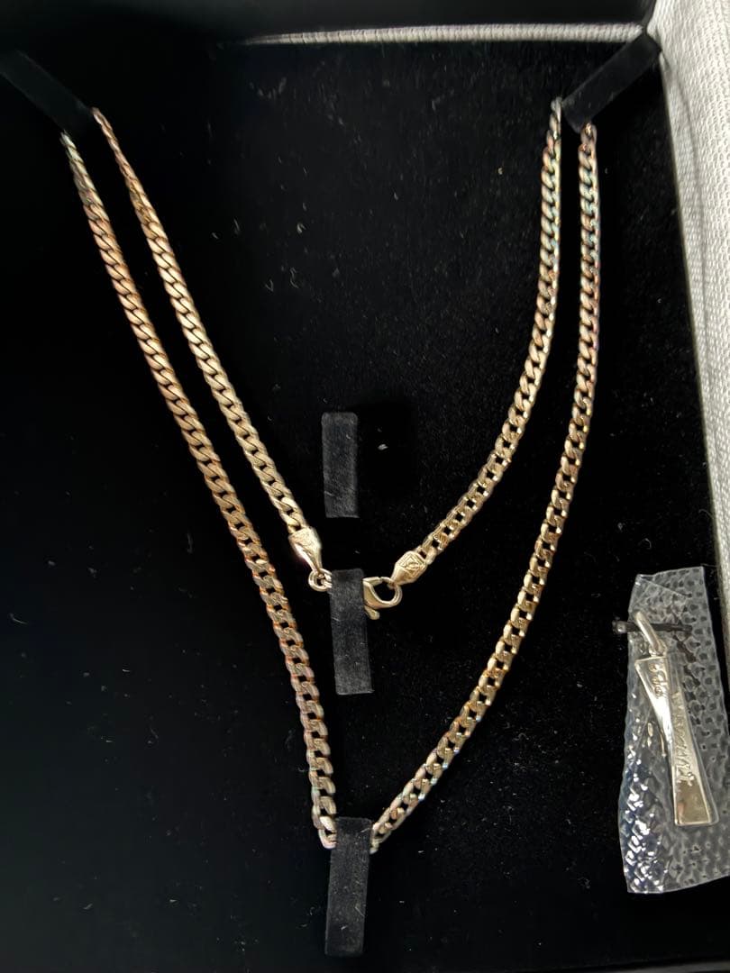 シルバーチェーンとシルバーペンダントのネックレスセット