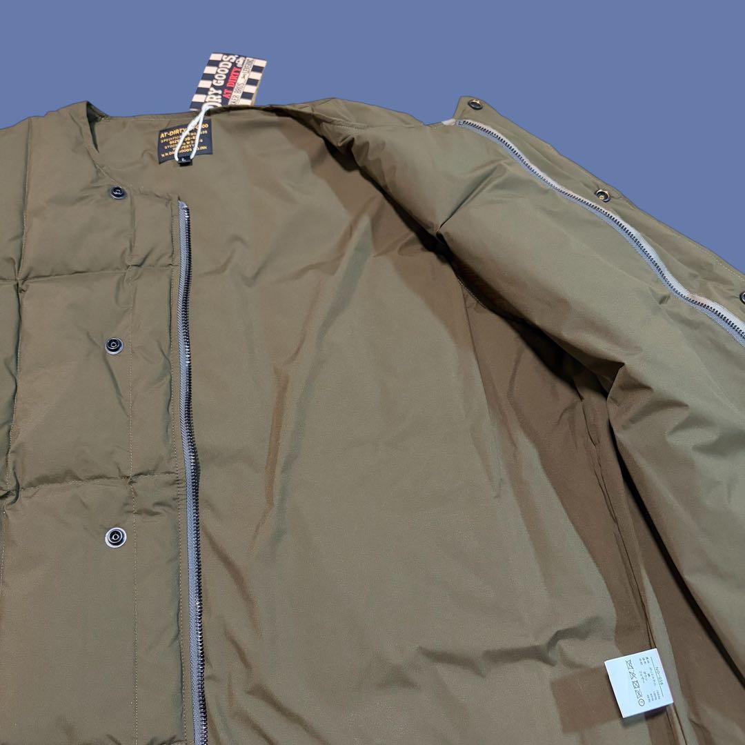 ★新品タグ付き★ AT-DIRTY カーキ　 ダウンベスト　キルティング