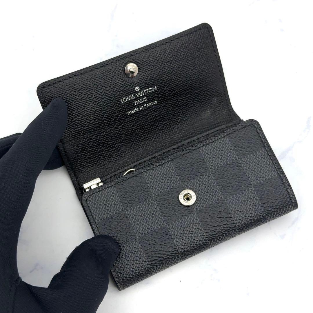 【新品級】ルイヴィトン キーケース ダミエ グラフィット ミュルティクレ6 黒