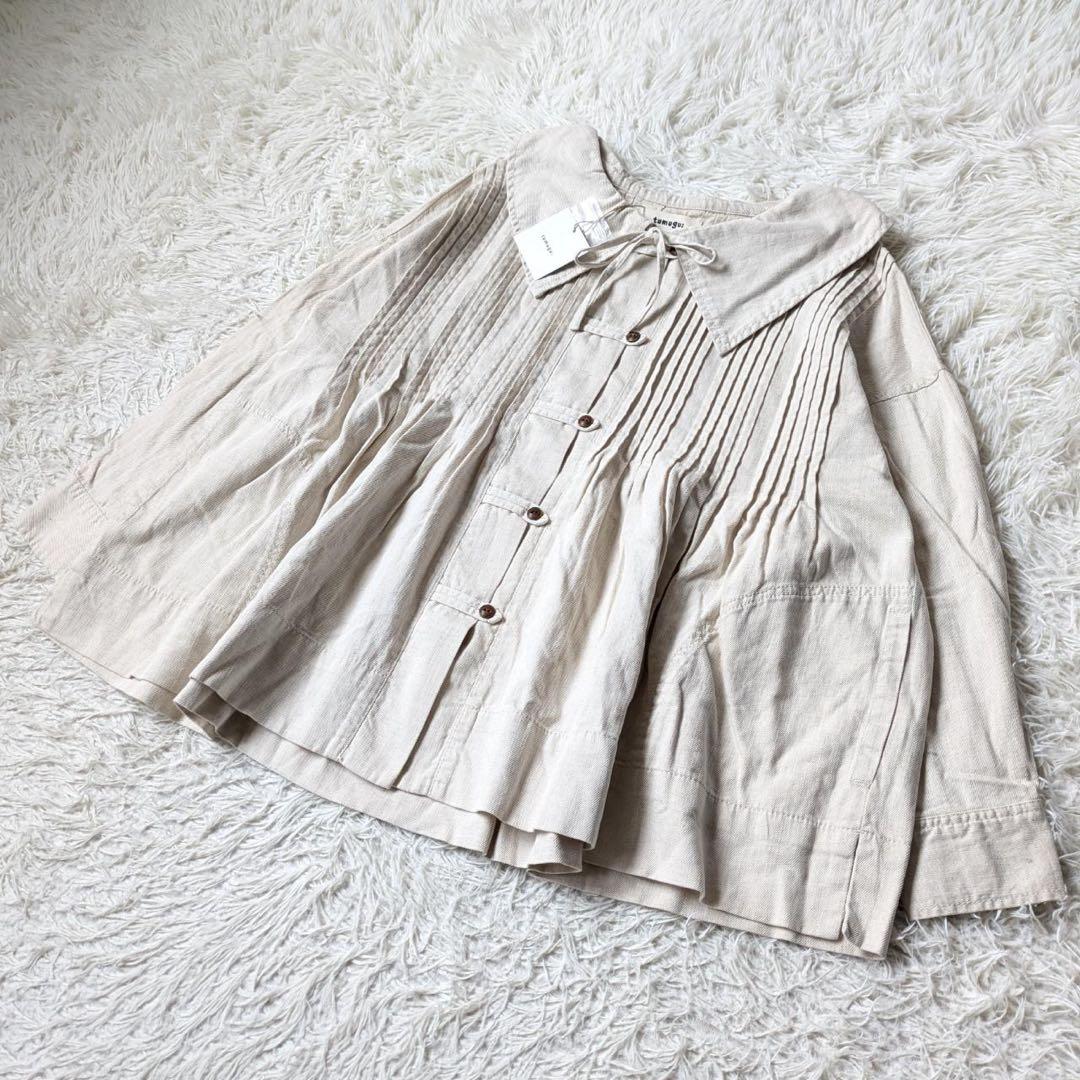 《新品タグ付》tumugu:/ツムグ　6.5ozコットンリネンデニム　ジャケット