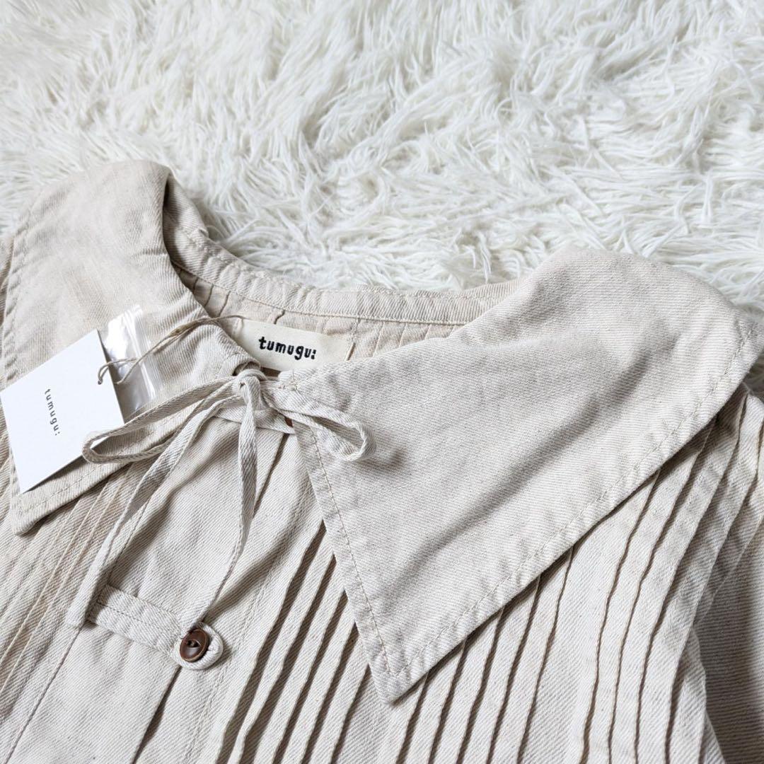 《新品タグ付》tumugu:/ツムグ　6.5ozコットンリネンデニム　ジャケット