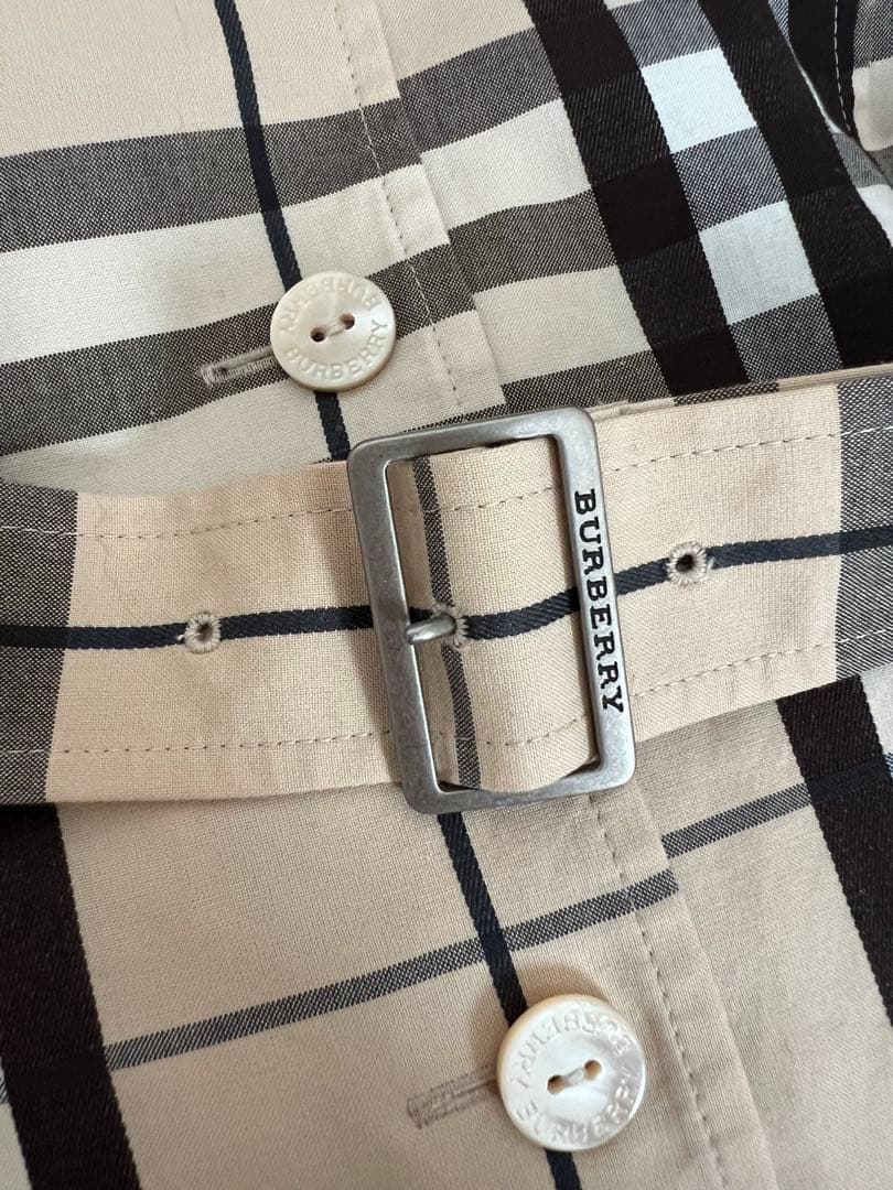 ミ*ン様 BURBERRY ノースリーブチェックワンピース 40