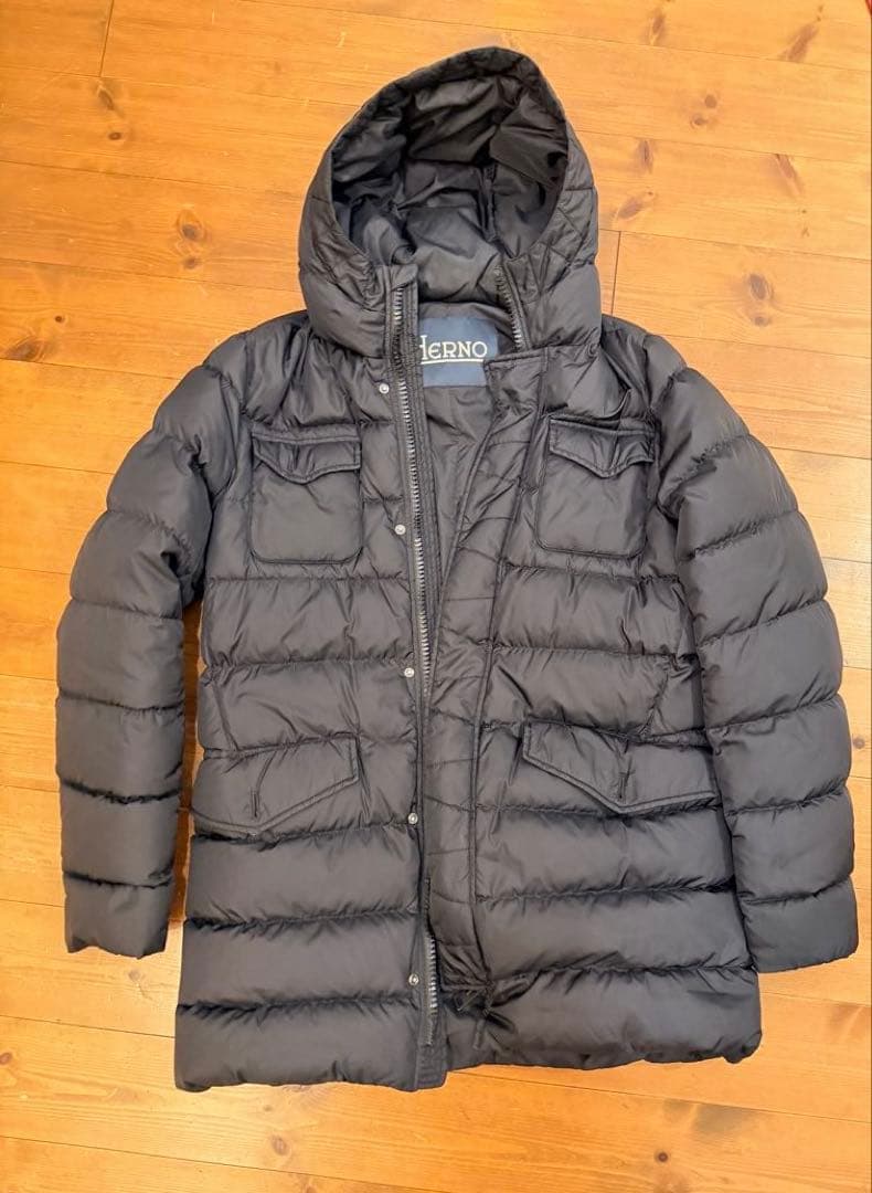 HERNO ポーラテック ウォーターレペレントナイロン ダウンフーディーコート