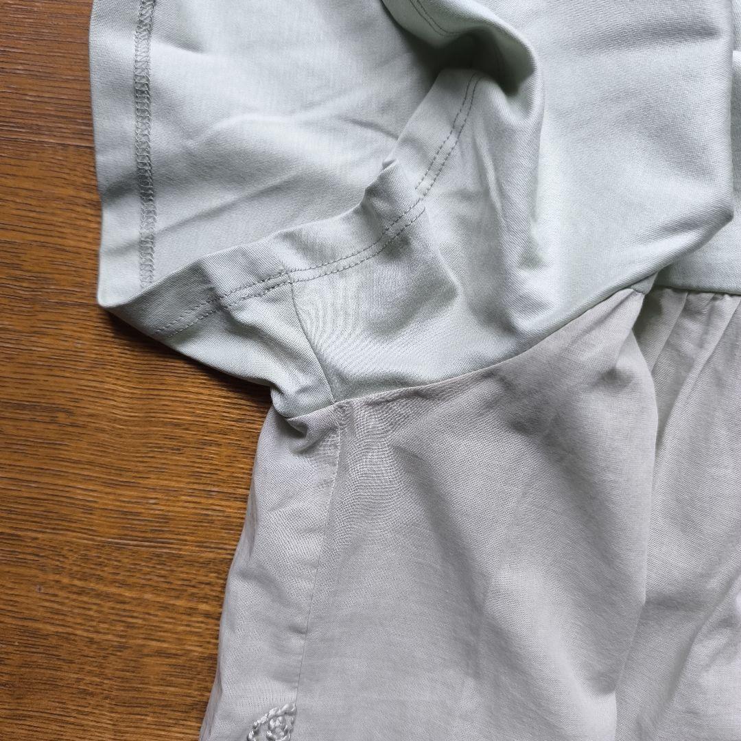 M'S GRACY カタログ掲載　24ss 刺繍入りチュニックカットソー　緑系