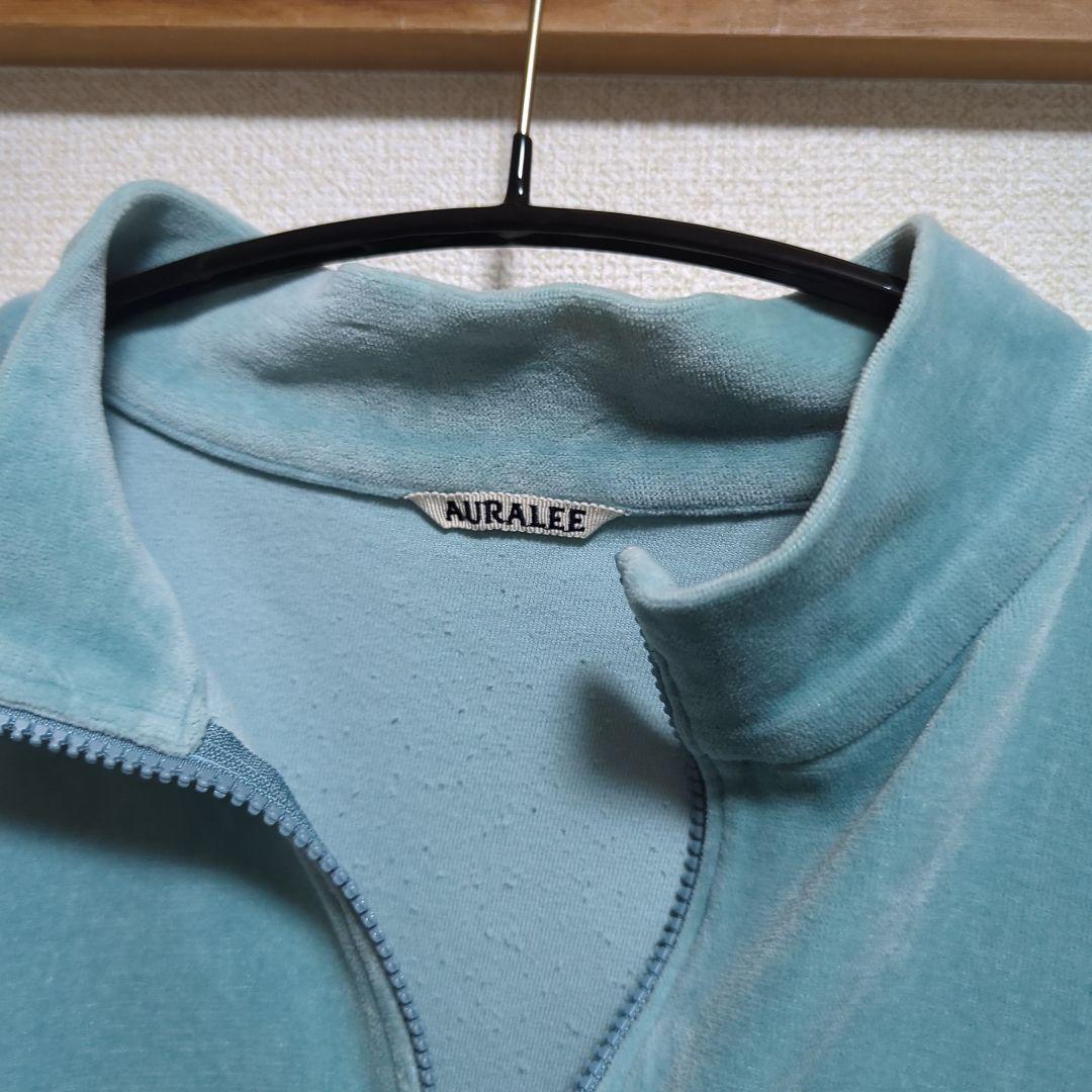 auralee 　ハーフジップ　ベロアスウェット
