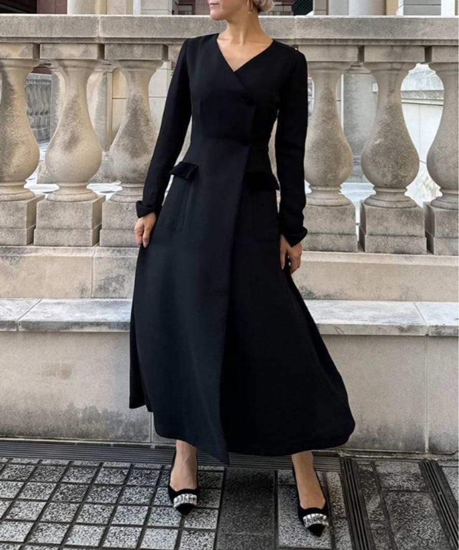 JENNE ブラックロングワンピース