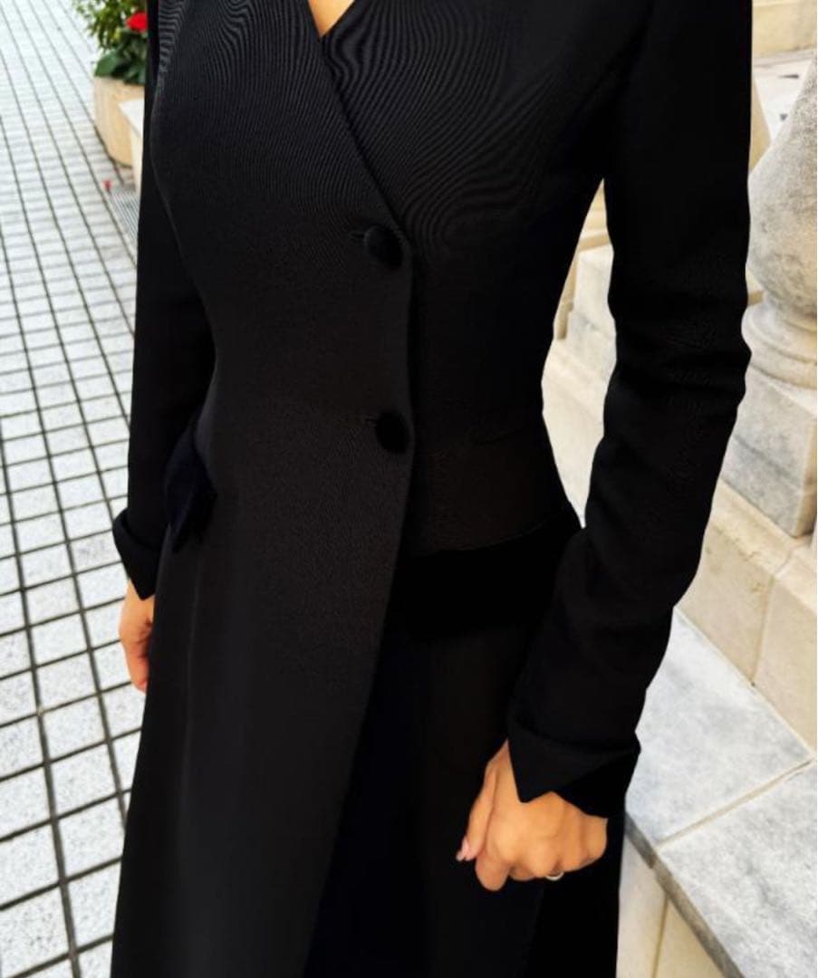 JENNE ブラックロングワンピース