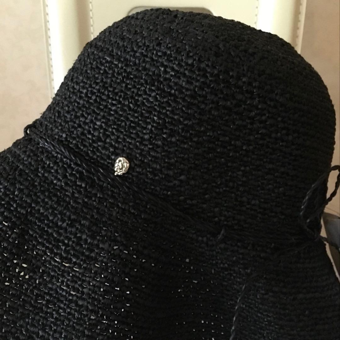 HELEN KAMINSKI ラフィアストローハット　麦わら帽子 チャコール