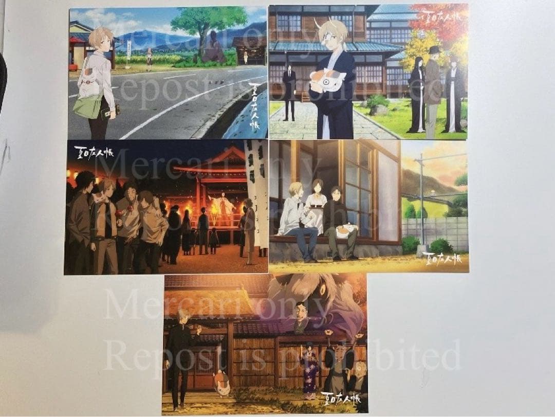 夏目友人帳 参 肆 伍 陸 ジャケットイラストポストカード20枚 特典 計24点