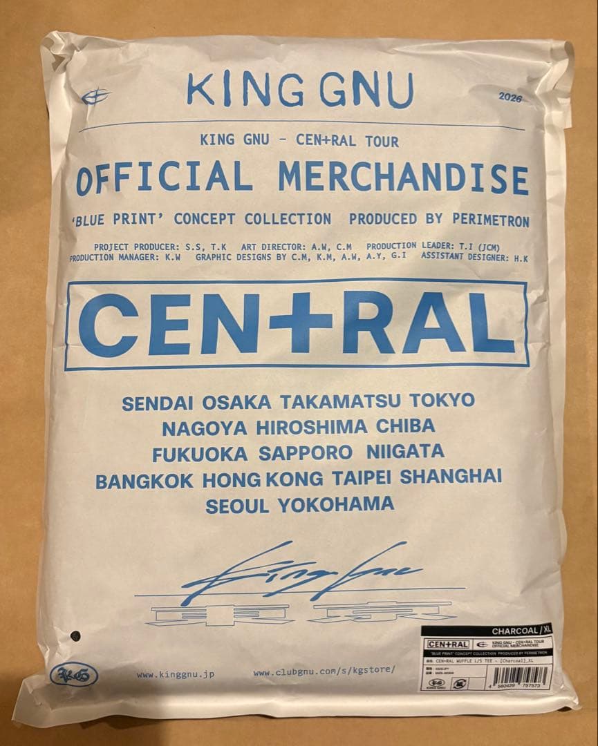 【新品未開封】CEN+RAL WUFFLE L/S TEE [チャコール]XL