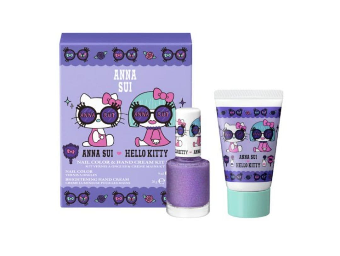 アナ スイ×ハローキティ　クリスマスコフレ2024　赤・紫(リップ＆ネイル)