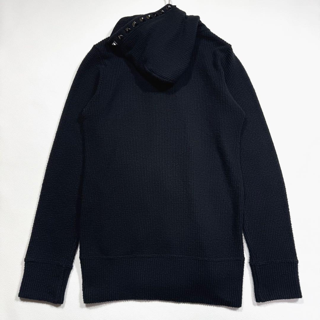 【希少】ヒステリックグラマー ニットパーカー スタッズ ヒスガール リブ Y2K