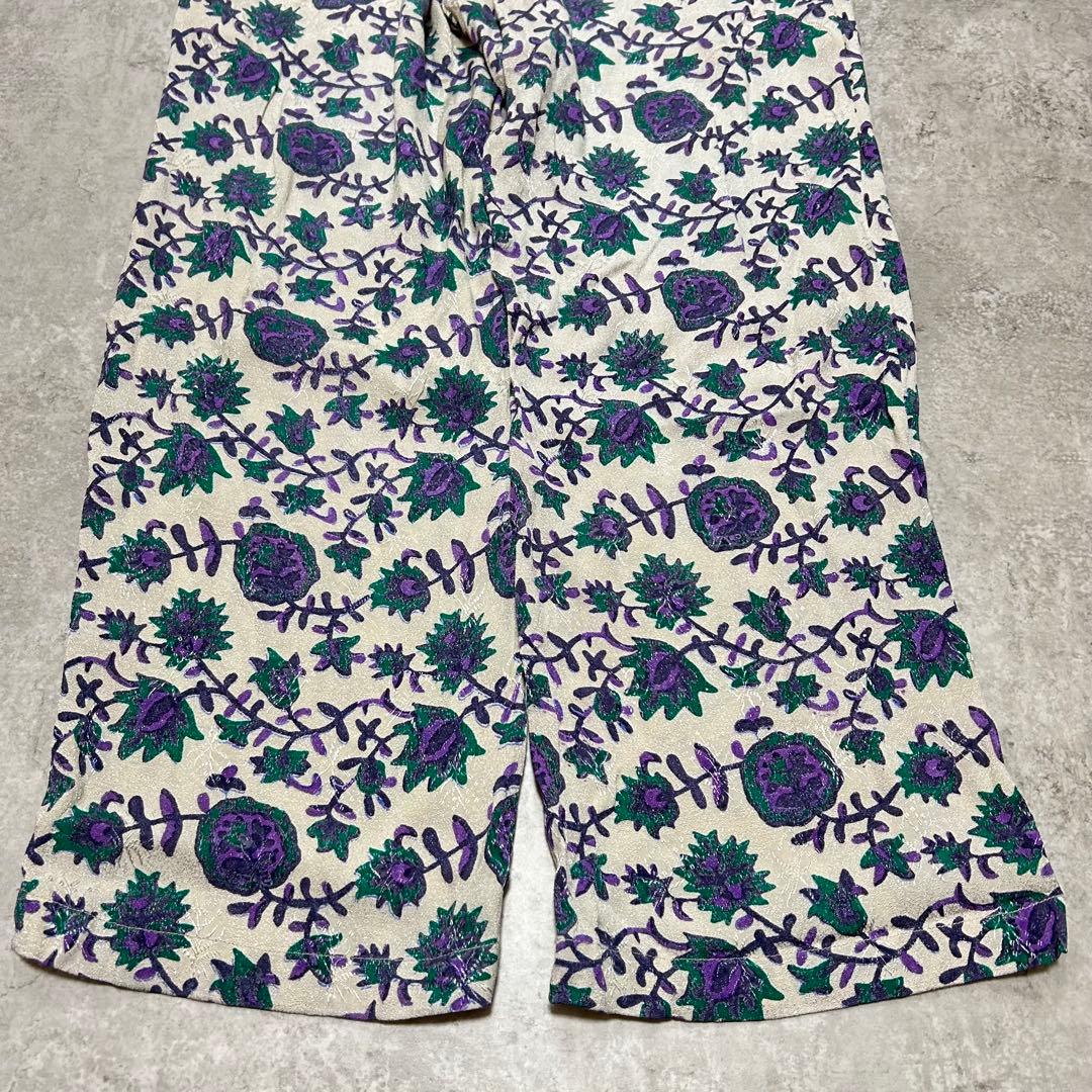 sara mallika サラマリカ オリジナルプリントイージーパンツ　花