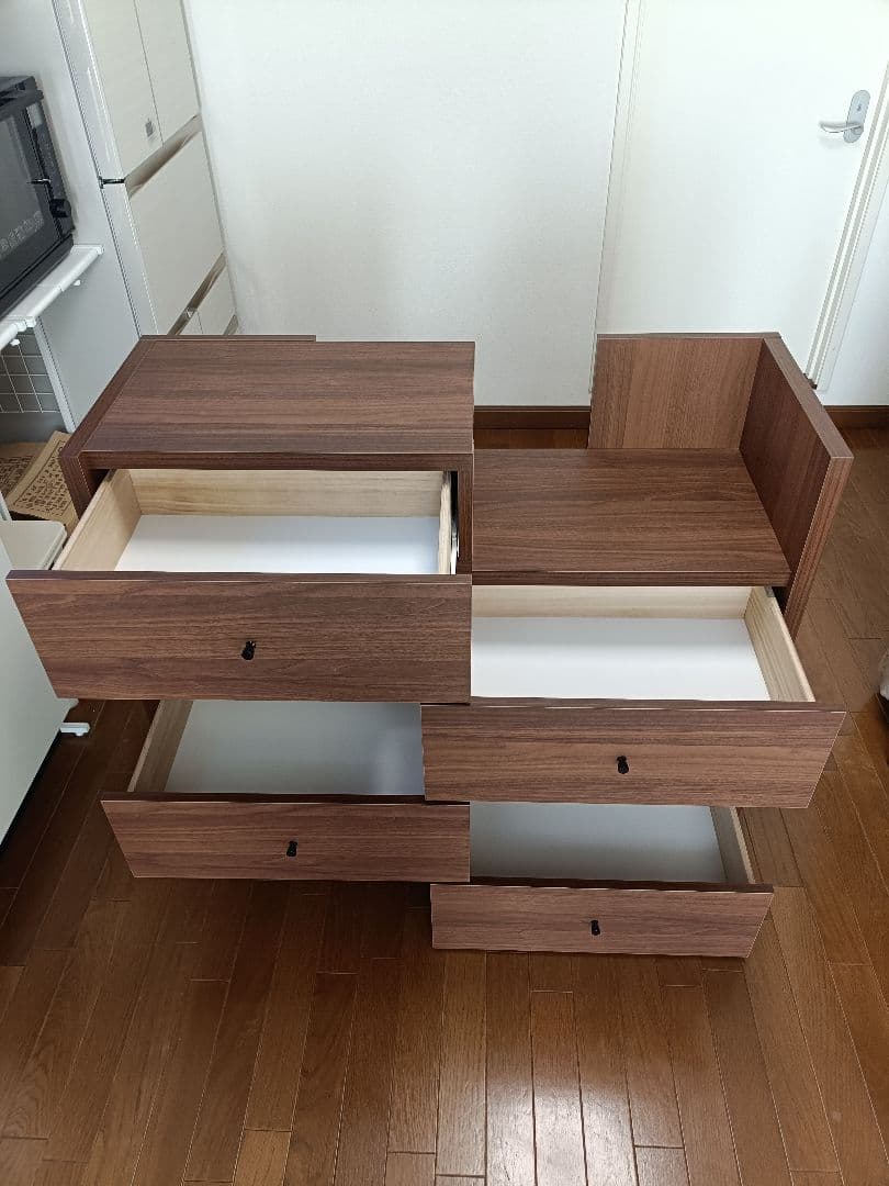 横幅可変式4段チェスト