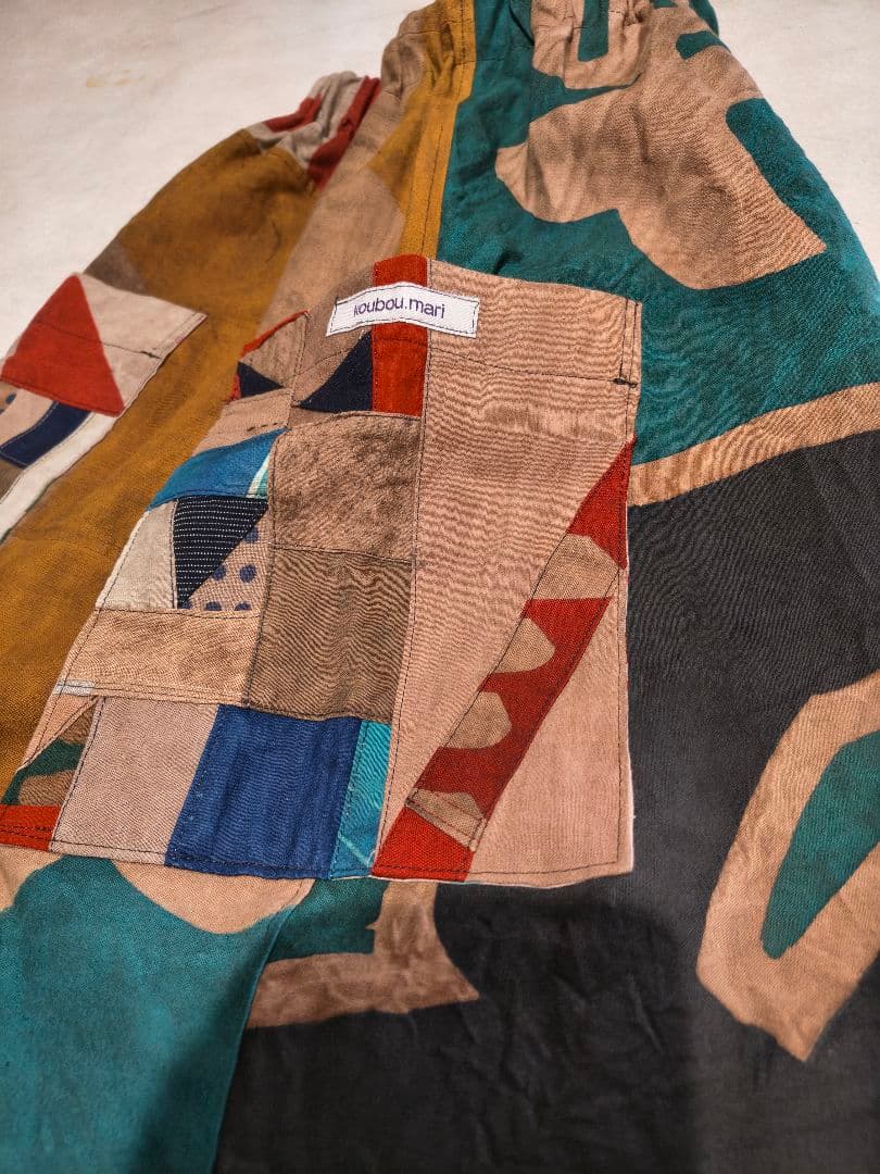 ★大漁旗のパンツ★柿渋鉄焙煎★手作り★