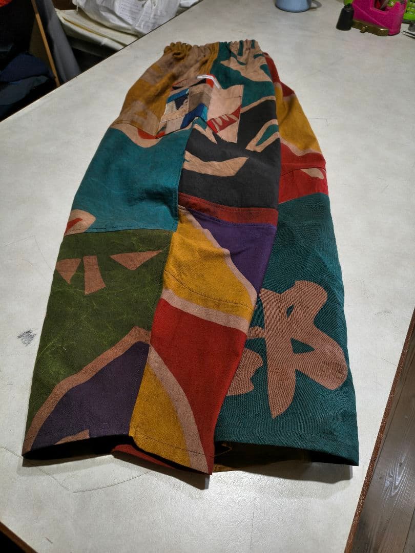 ★大漁旗のパンツ★柿渋鉄焙煎★手作り★