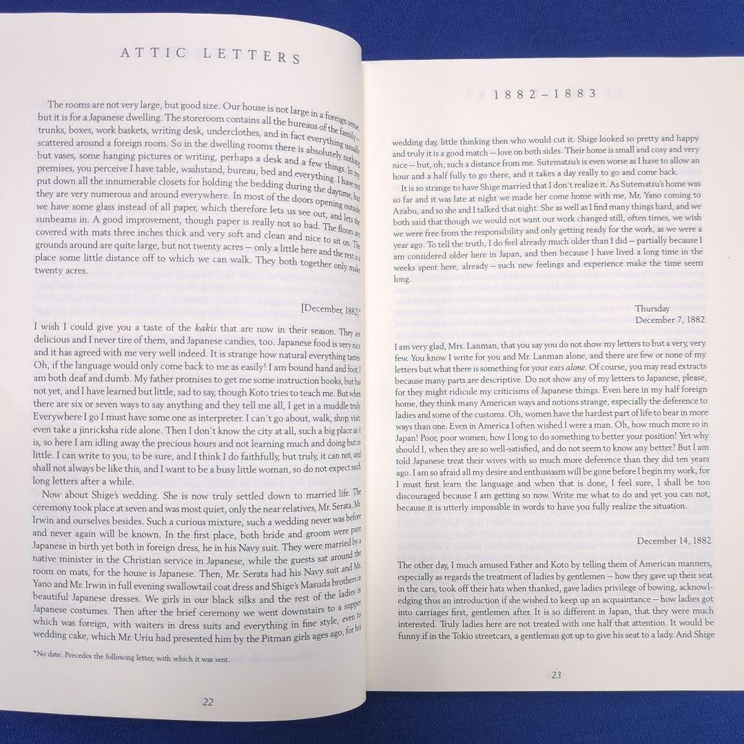 【洋書】The Attic Letters 津田梅子がランマン夫人に宛てた手紙