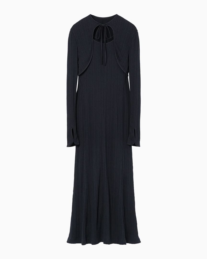 Mame Kurogouchi Cotton2wayDress ランダムリブ