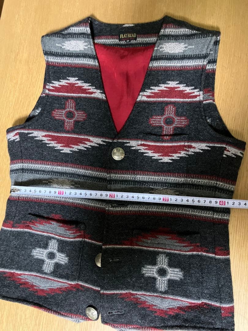 THE FLAT HEAD ブランケット ネイティブ ベスト サイズ38
