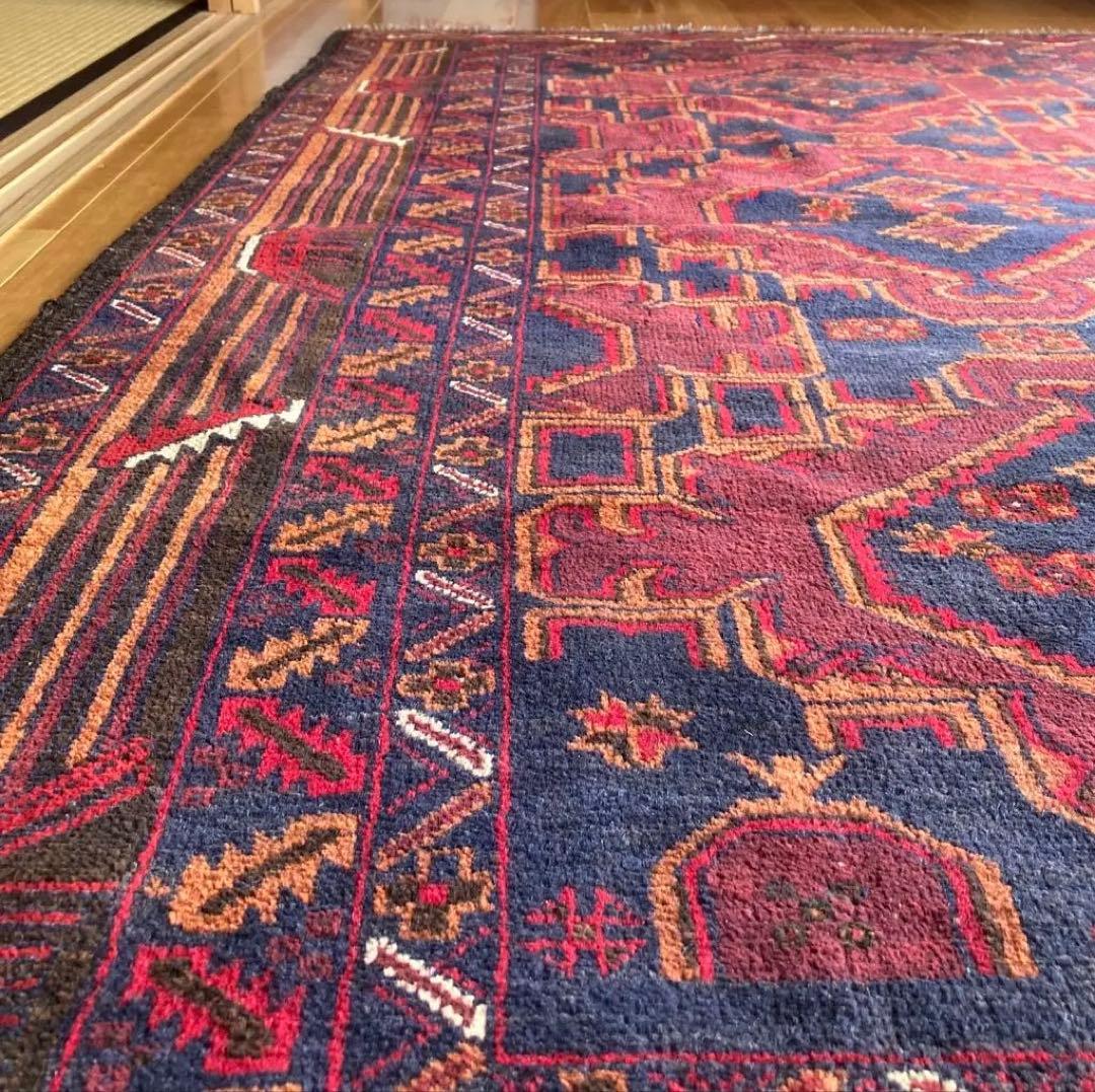 ★ tomo★ ヴィンテージラグ　トライバルラグ