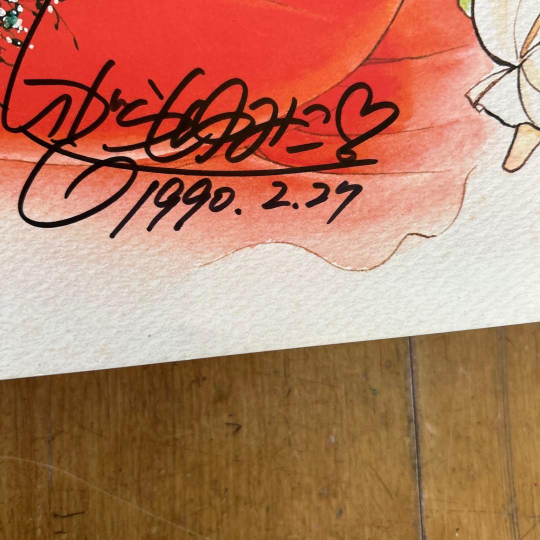 め*ん様 いがらしゆみこさんの直筆サイン入りイラストアート 漫画愛蔵版一冊 ２点