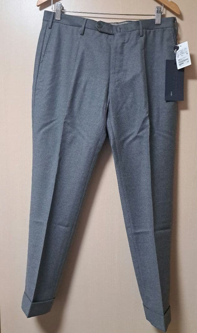 タグ付き未使用♪INCOTEX48 フランネル35番ノープリーツ スラックス