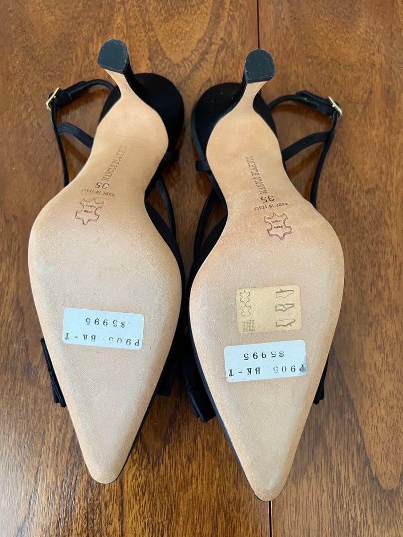 MANOLO BLAHNIK ブラックミュール　35
