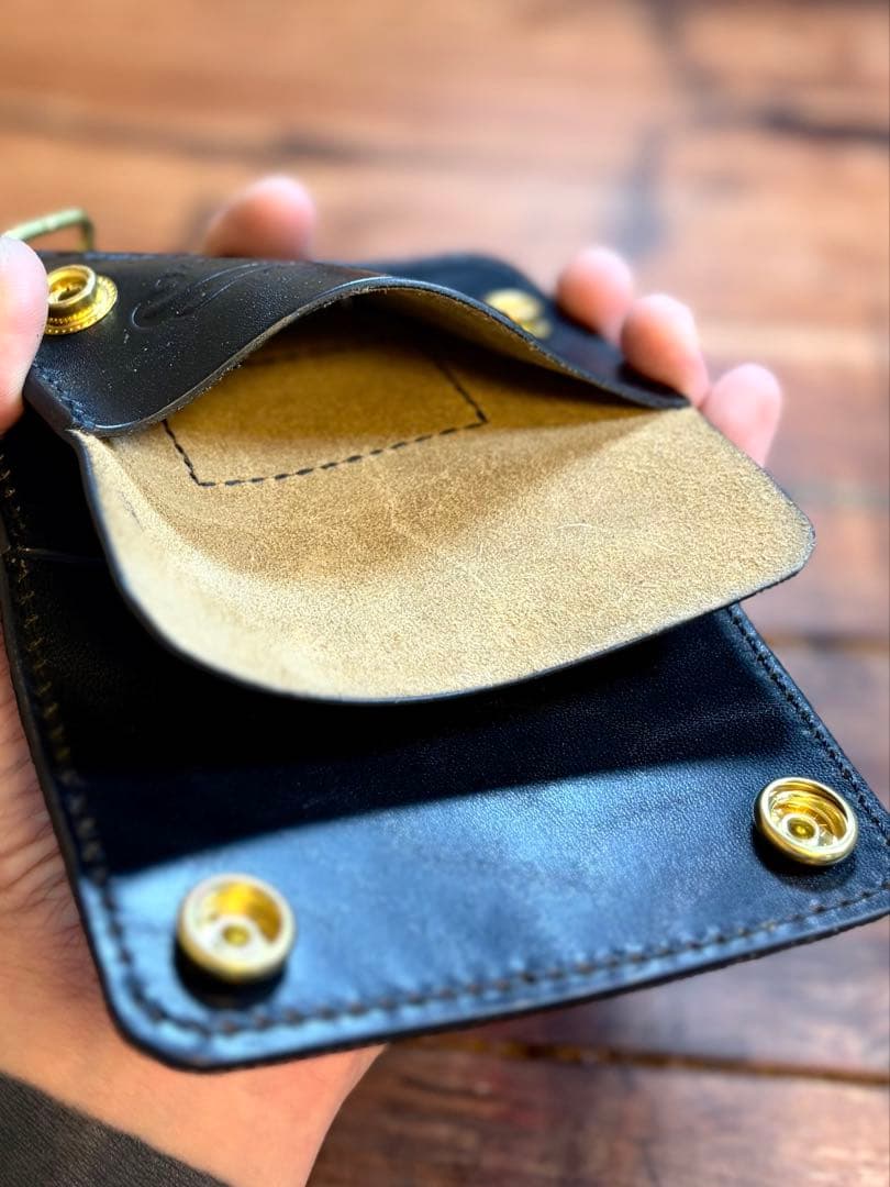 【ちあるさん】ミニトラッカーウォレット ホースバット リザード