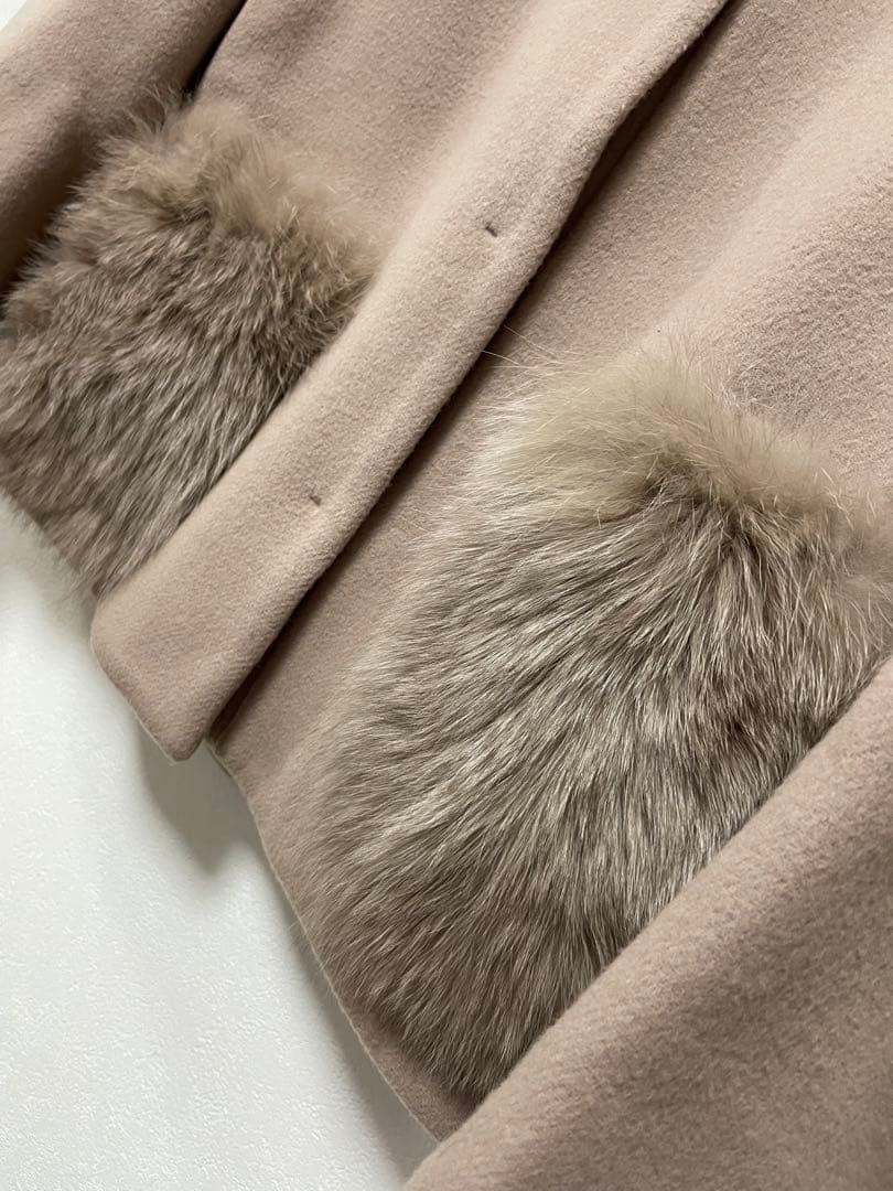 Apuweiser-riche 2WAYポケファーノーカラーコート　キャメル　1