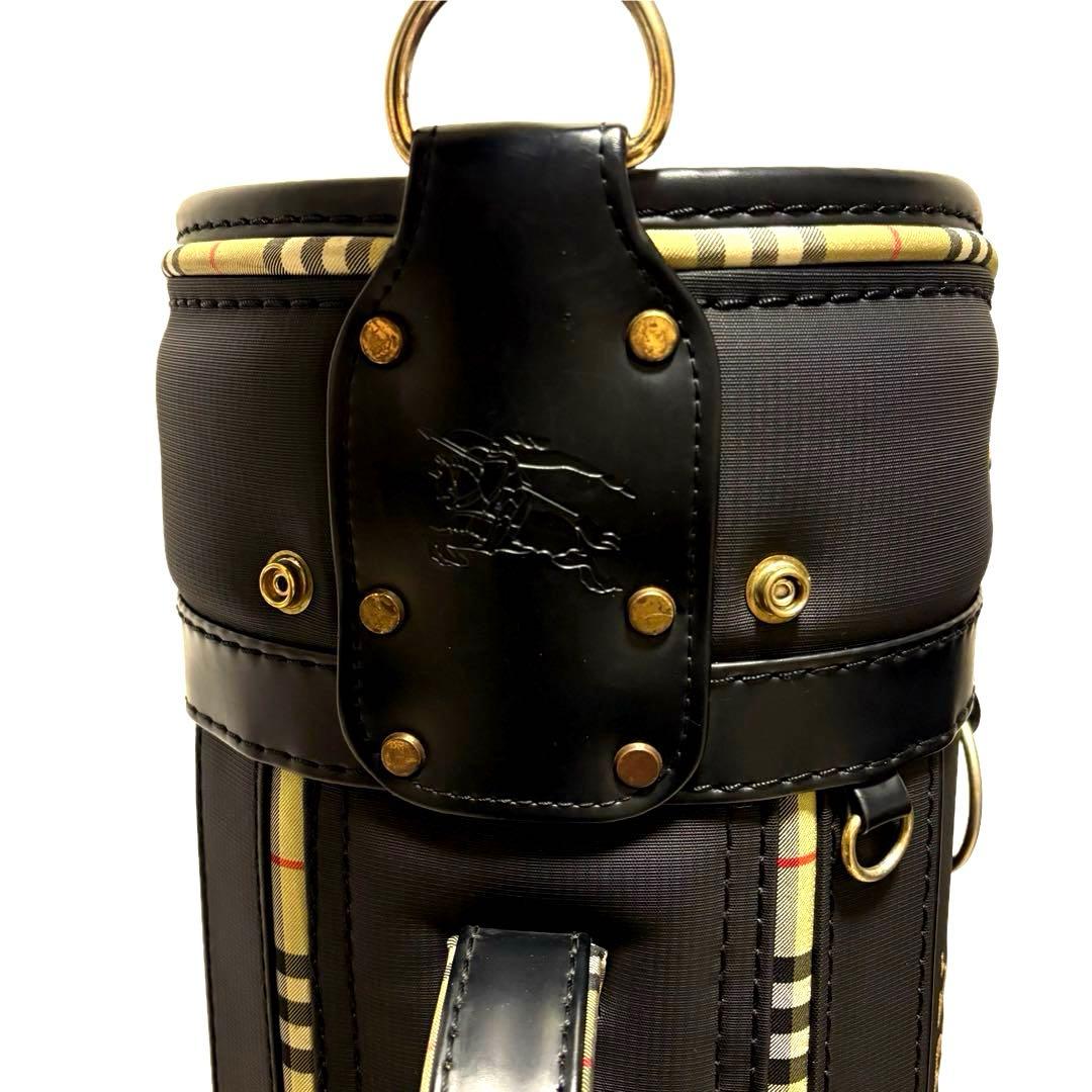 美品　BURBERRY ゴルフバッグ キャディバッグ　ノバチェック　ブラック