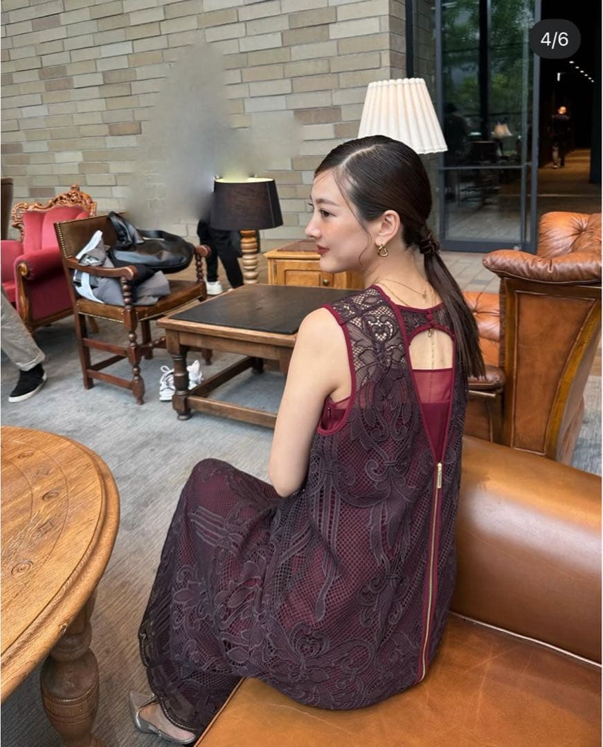 スーツ・フォーマル・ドレス ANDRESD chemical lace zipper dress