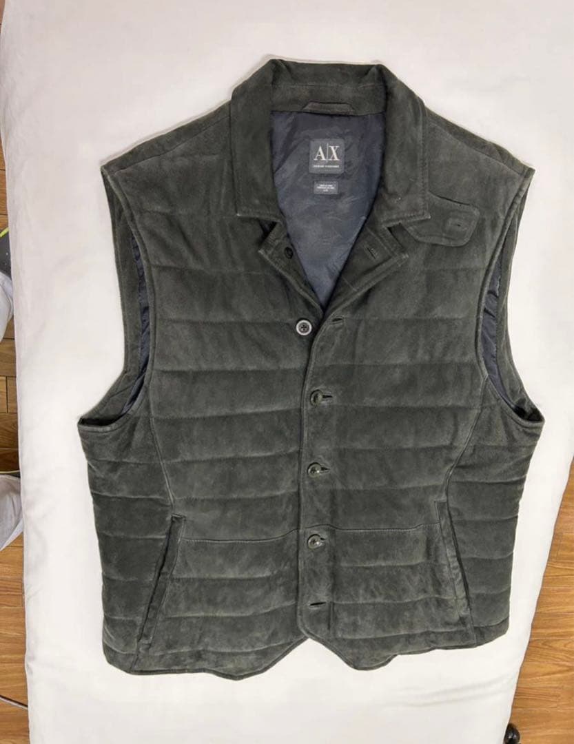 ARMANI EXCHANGEスエードベスト山羊革